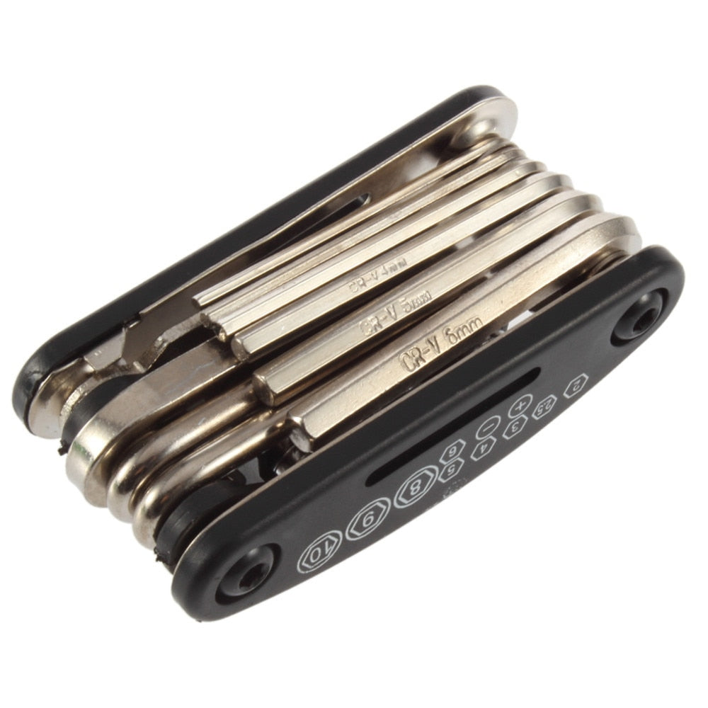 16 in 1 Multi function Mountain Bike Bicycle Repair Wrench Screwdriver Nut Tire Repairing Tools Kit Sets Hex Spoke Allen key