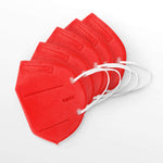 [10 Pieces] Disposable KN95 Face Mask Mouth Cover Masks (Red)