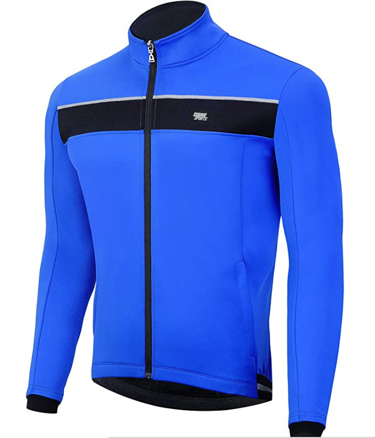 Souke Sports Men's Women's Winter Cycling Jacket, Windproof Water Resistant Thermal Windbreaker