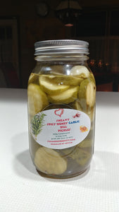 Sneavy Garlic Spicy Hot Honey Dill Pickles 1 Pint