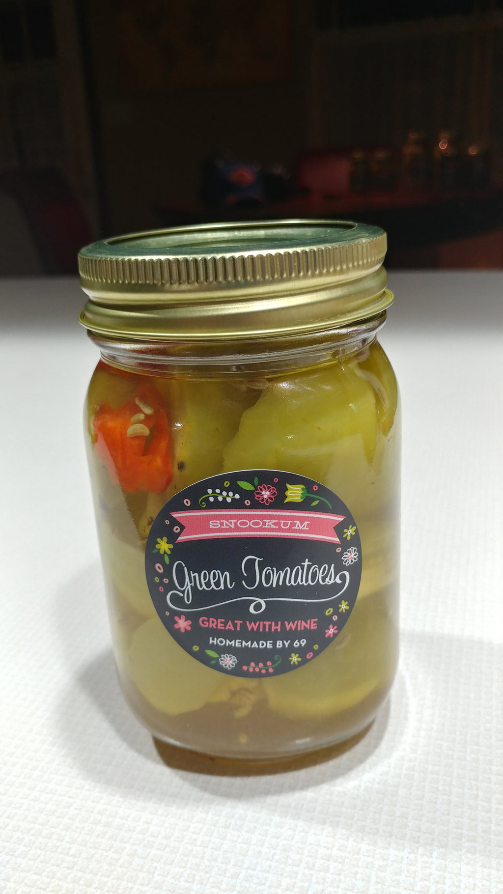 Snookum Green Tomatoes (Sweet & Spicy) 1 Pint