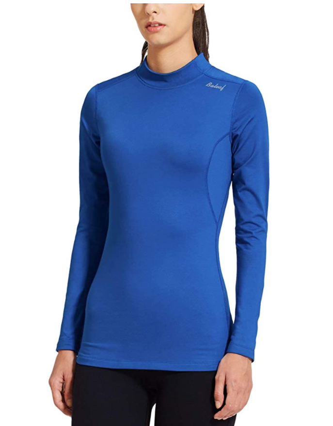 BALEAF Women's Fleece Thermal Long Sleeve Running Shirt