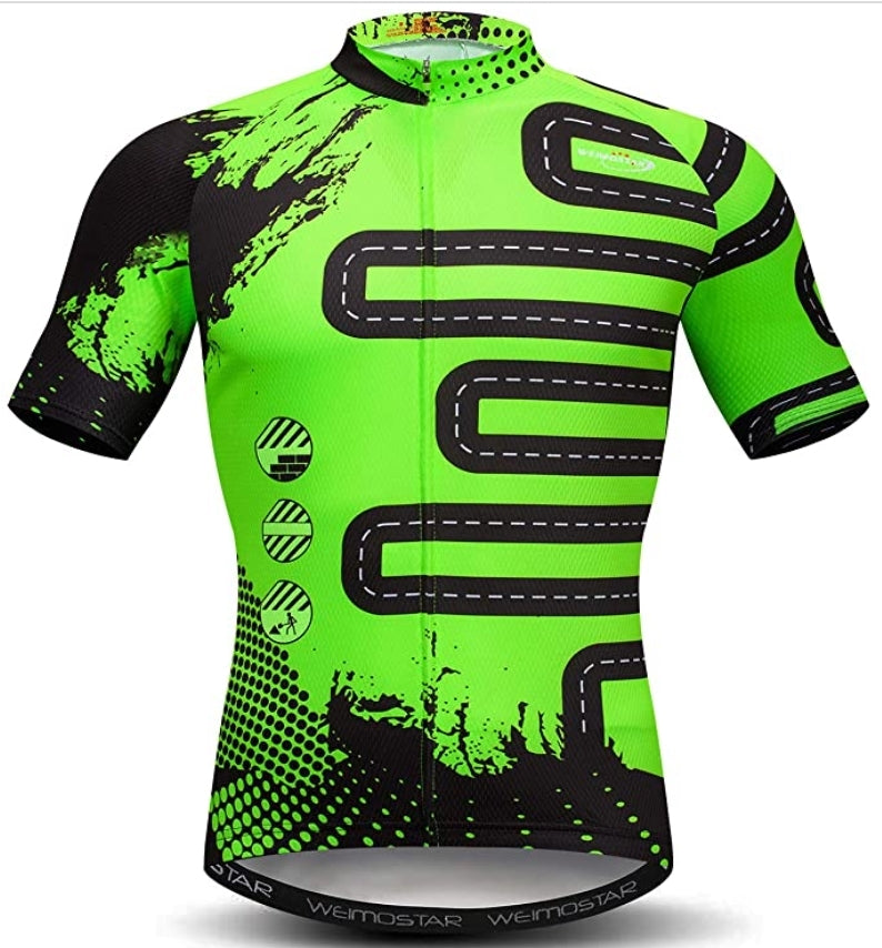 Men's Women's Unisex Cycling Jersey Short Sleeve Bike Clothing Multicolored Diamond