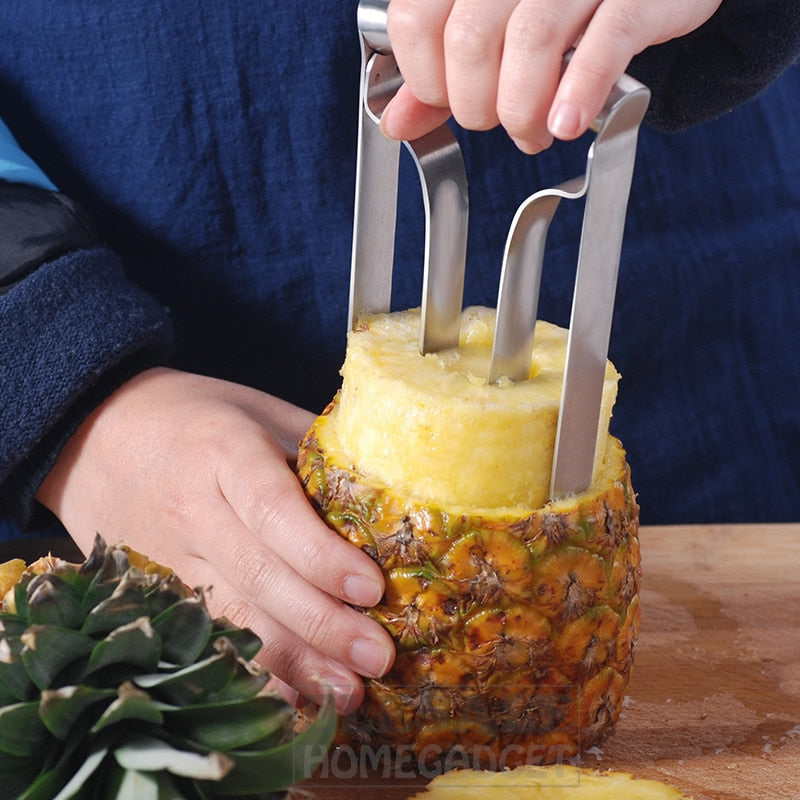 High Quality Stainless Steel Pineapple Corer Fruit Slicer Parer Cutter Kitchen Gadget Fruit Cutting Tool