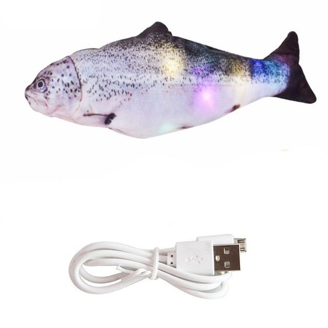 30CM Electronic Pet Cat Toy Electric USB Charging Simulation Fish Toys for Dog Cat Chewing Playing Biting Supplies Dropshiping