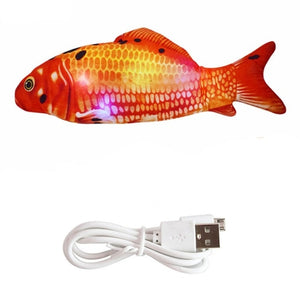 Usb Charger Jumping Fish Interactive Electronic Floppy Realistic Pet Tease  Cats Chew Bite Toys Supplies Cats Dog Toy - AliExpress
