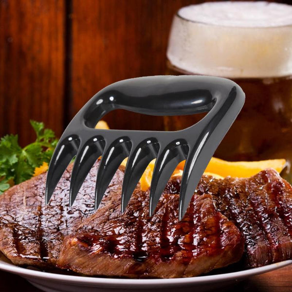 Black Silicone Meat Separator Barbecue Fork Bear Claw for Self