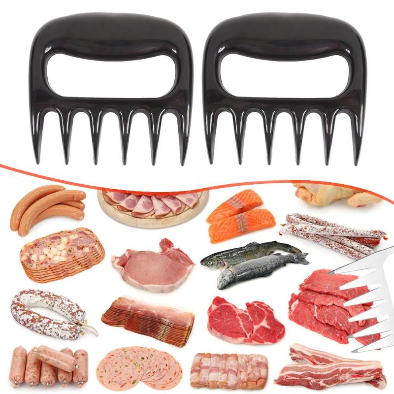 2pc Meat Shredder Claws BBQ Tools Pork Shredder Barbecue Fork Portable Bear Claws Barbecue Fork Pull Meat Shred Pork Clamp