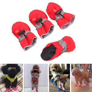 HILIFE Antiskid Puppy Shoes 4pcs Soft-soled Dog Shoes Waterproof Soft Pet Paw Care Pet Accessories Fashion