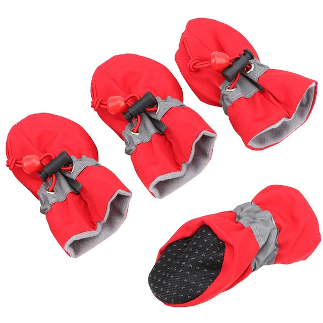 HILIFE Antiskid Puppy Shoes 4pcs Soft-soled Dog Shoes Waterproof Soft Pet Paw Care Pet Accessories Fashion