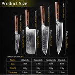 4 piece Damascus Knives set with Free Gift Stainless Steel Hand Guard Finger Protector