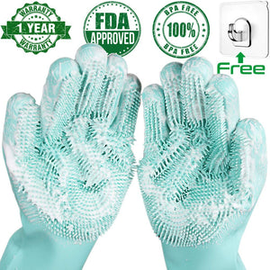 Silicone Scrubbing Gloves - Handy Gourmet