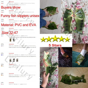 Funny Slippers Youth Footwear Family House Shoes girls & boys Large Size 33-47 Summer Beach Slippers Boys & Girls Unisex Fish Slippers