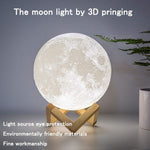 USB Rechargeable Mind Glowing 3D Print Moon Lamp Night Light Creative Home Decor Globe Bedroom Lover Children Gift