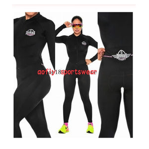 Women's Long Sleeve Triathlon Clothing Cycling  Skinsuit  Bicycle Jersey Jumpsuit 3 colors