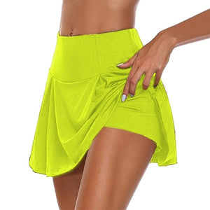 Breathable quick-dry women sports tennis golf yoga skirt shorts fitness skorts underwear short skirt High Waist Sports